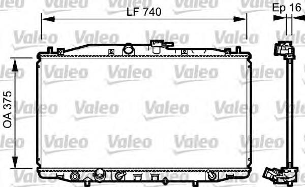 735050 VALEO radiador de esfriamento de motor