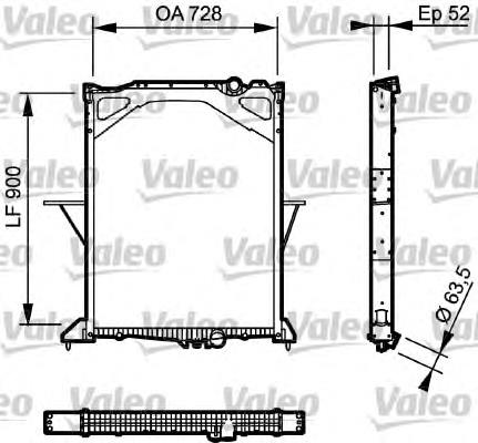 735017 VALEO radiador de esfriamento de motor