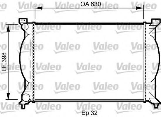 Radiador de esfriamento de motor 8E0121251AF VAG