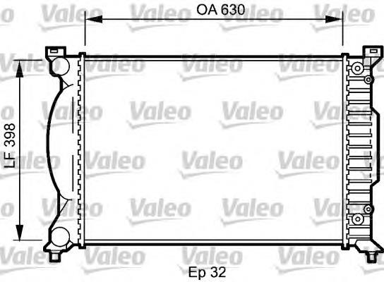 8E0121251AE VAG radiador de esfriamento de motor