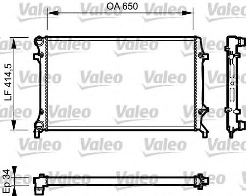 735121 VALEO radiador de esfriamento de motor