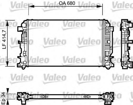 Радиатор 735089 VALEO
