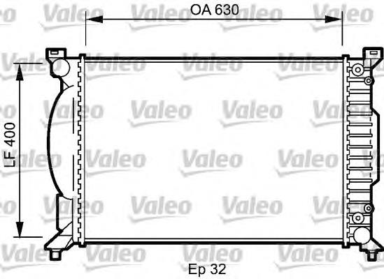 735093 VALEO radiador de esfriamento de motor