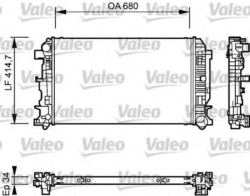 735084 VALEO radiador de esfriamento de motor