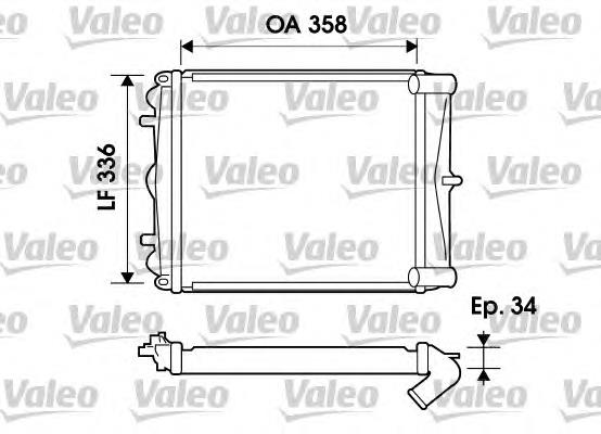 Radiador esquerdo de esfriamento de motor 734826 VALEO