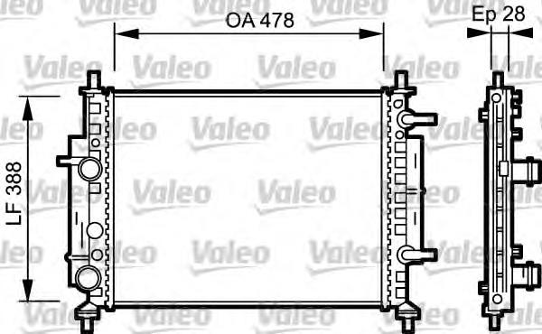 46535007 Fiat/Alfa/Lancia radiador de esfriamento de motor