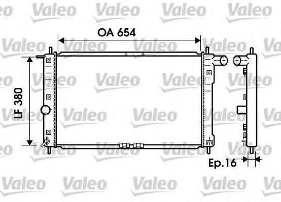 734767 VALEO radiador de esfriamento de motor