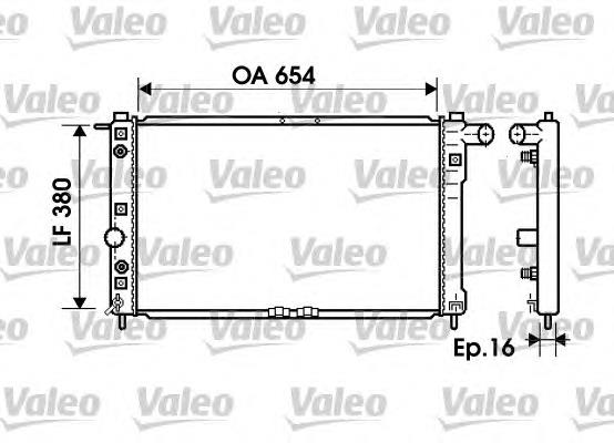 Radiador de esfriamento de motor 734765 VALEO