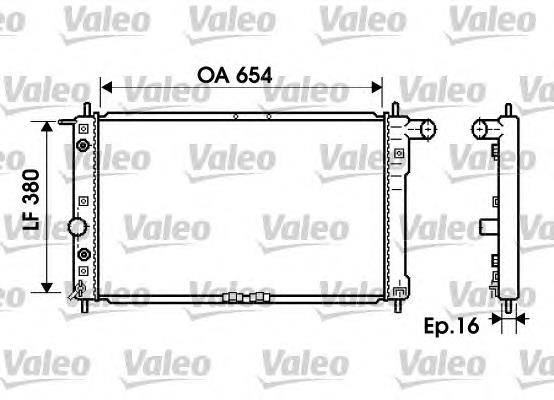 734764 VALEO radiador de esfriamento de motor