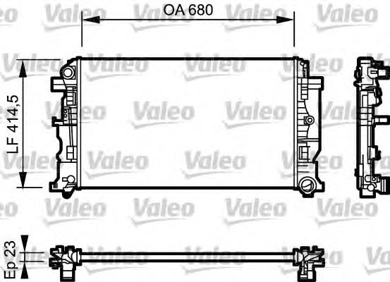 Радиатор охлаждения двигателя VALEO 734926 цена, от 86.14 USD