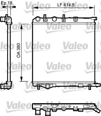 1330Q0 Peugeot/Citroen radiador de esfriamento de motor