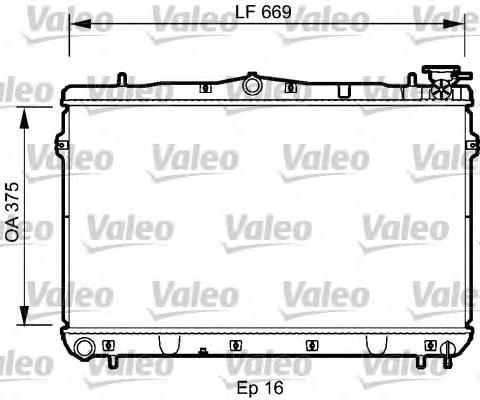 734950 VALEO radiador de esfriamento de motor