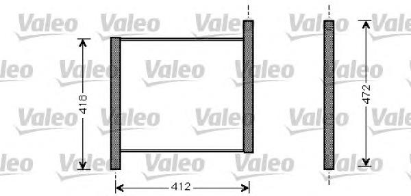 734848 VALEO radiador de esfriamento de motor