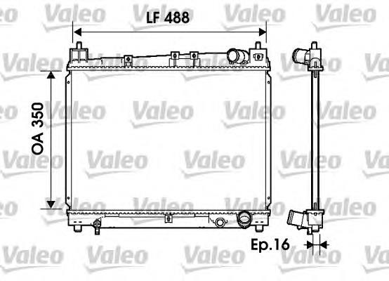 734840 VALEO radiador de esfriamento de motor