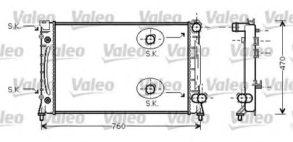 734859 VALEO radiador de esfriamento de motor