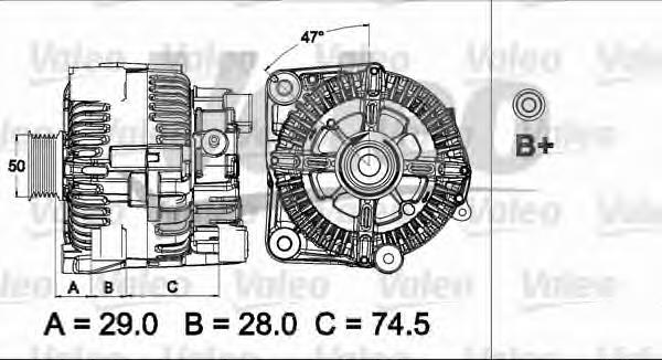 437498 VALEO gerador