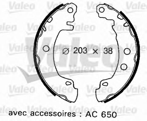 562629 VALEO sapatas do freio traseiras de tambor