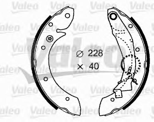 562634 VALEO sapatas do freio traseiras de tambor
