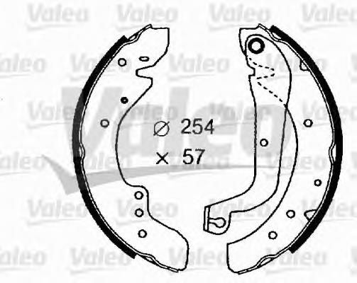 562631 VALEO sapatas do freio traseiras de tambor