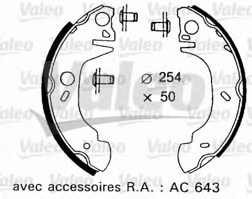 562637 VALEO sapatas do freio traseiras de tambor