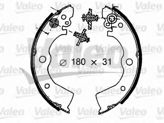 562577 VALEO sapatas do freio traseiras de tambor