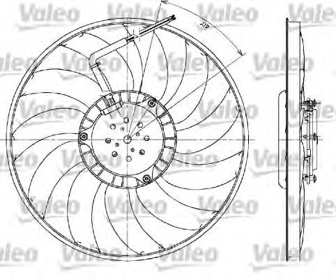 698610 VALEO ventilador elétrico de esfriamento montado (motor + roda de aletas)