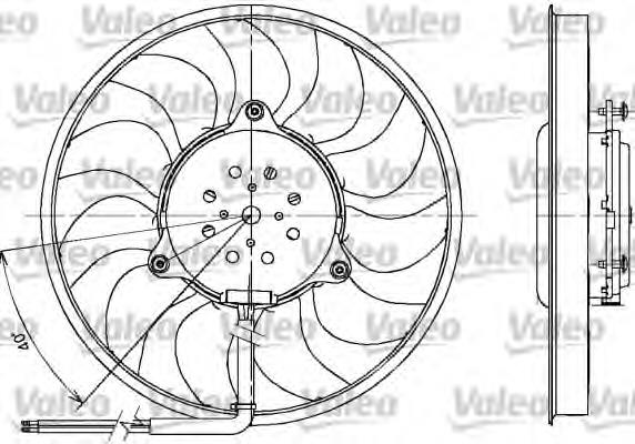 698612 VALEO ventilador elétrico de esfriamento montado (motor + roda de aletas)