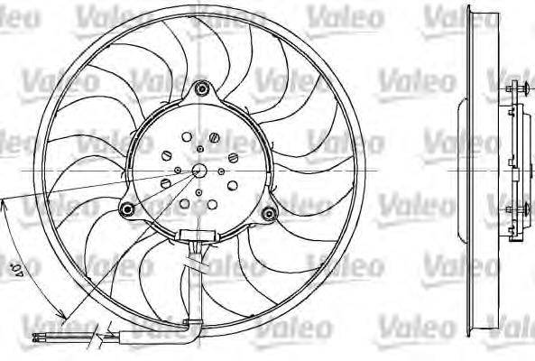 698611 VALEO ventilador (roda de aletas do radiador de esfriamento)