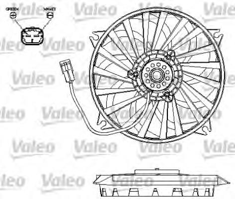 696132 VALEO ventilador elétrico de esfriamento montado (motor + roda de aletas)