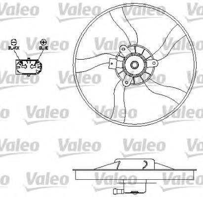 696134 VALEO ventilador elétrico de esfriamento montado (motor + roda de aletas)