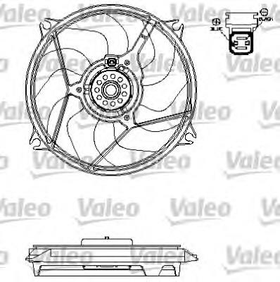 696138 VALEO ventilador elétrico de esfriamento montado (motor + roda de aletas)