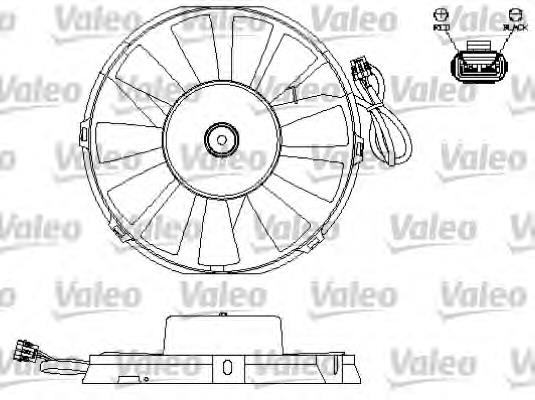 Ventilador (rodete +motor) aire acondicionado con electromotor completo 696172 VALEO