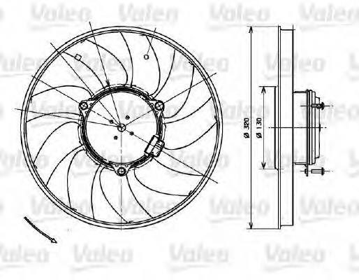 3M959003 AND ventilador (roda de aletas do radiador de esfriamento)