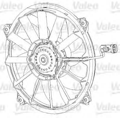 696091 VALEO ventilador elétrico de esfriamento montado (motor + roda de aletas)
