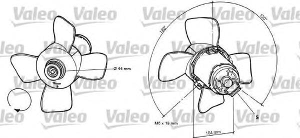 696038 VALEO ventilador elétrico de esfriamento montado (motor + roda de aletas)