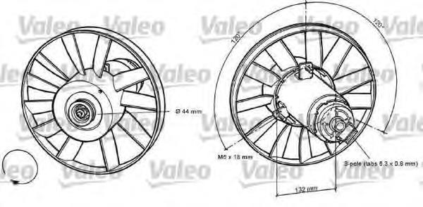 698371 VALEO motor de ventilador do sistema de esfriamento