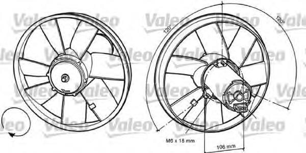 698367 VALEO ventilador (roda de aletas do radiador de esfriamento)