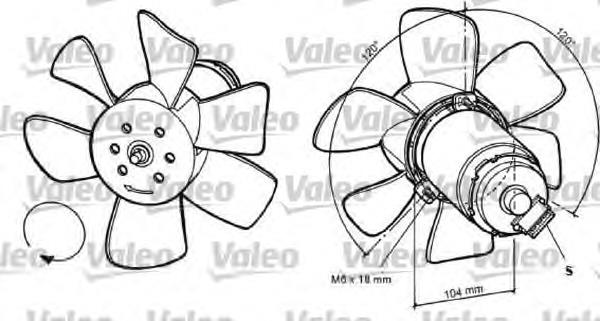 698368 VALEO ventilador elétrico de esfriamento montado (motor + roda de aletas)