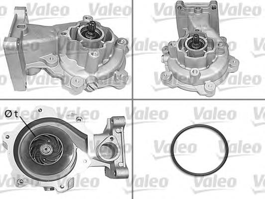 506693 VALEO bomba de água (bomba de esfriamento, montada com caixa)