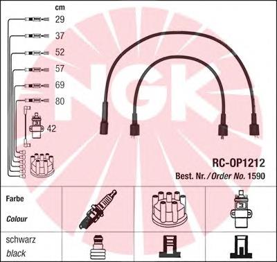 1590 NGK fios de alta voltagem, kit