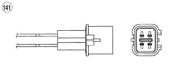 97059 NGK sonda lambda, sensor direito de oxigênio até o catalisador