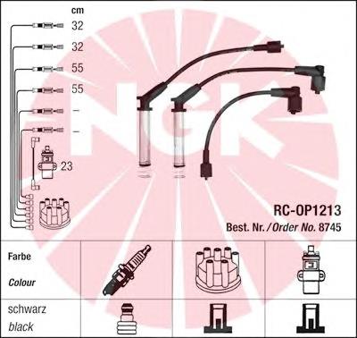 8745 NGK fios de alta voltagem, kit