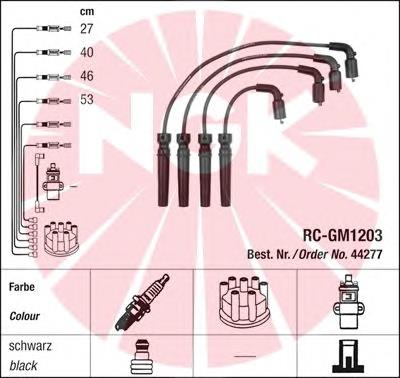 44277 NGK fios de alta voltagem, kit