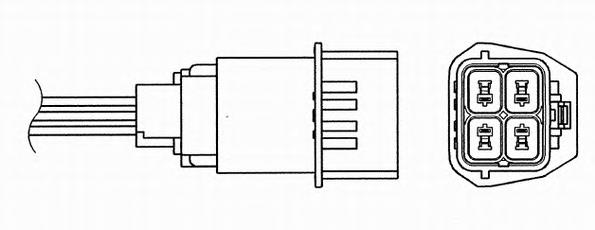 Sonda lambda, sensor de oxigênio 1971 NGK