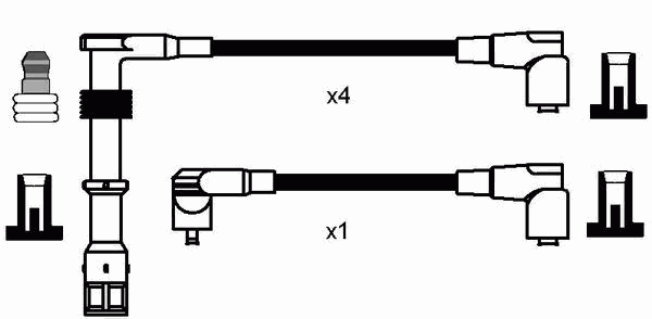 Fios de alta voltagem, kit 7709 NGK