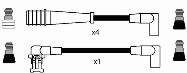 Fios de alta voltagem, kit 7151 NGK