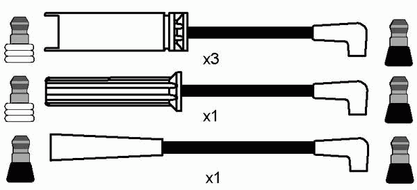 2996 NGK fios de alta voltagem, kit