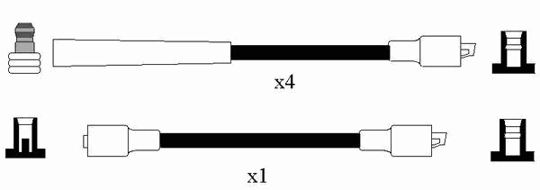 2590 NGK fios de alta voltagem, kit