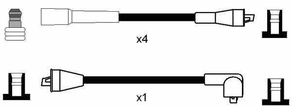 8265 NGK fios de alta voltagem, kit