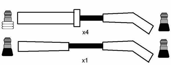 Fios de alta voltagem, kit 2578 NGK